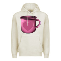 Oatmeal Heather Valentine's Day heart mug Premium Hoodie - AdoDesignShop