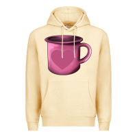 Pina Colada Valentine's Day heart mug Premium Hoodie - AdoDesignShop