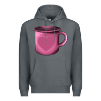Rock Valentine's Day heart mug Premium Hoodie - AdoDesignShop