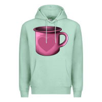 Seafoam Valentine's Day heart mug Premium Hoodie - AdoDesignShop