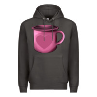 Smoke Valentine's Day heart mug Premium Hoodie - AdoDesignShop