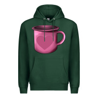 Sports Green Valentine's Day heart mug Premium Hoodie - AdoDesignShop