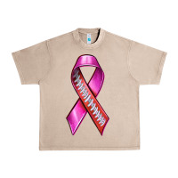 French Oak Breast Cancer Ribbon American Football Urban Heavy Tee - texasbilliewilder