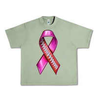 Oil Green Breast Cancer Ribbon American Football Urban Heavy Tee - texasbilliewilder