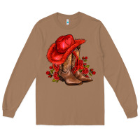 Toasted Coconut valentines day cowboy boots red  and roses Long Sleeve Tee - AdoDesignShop