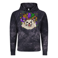 Cloud Black Mardi Gras White Pomeranian with Hat Vintage Hoodie - RanaPortraitStore