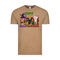 Vintage Coffee happy hallothanksmas with cow Vintage Tee - texasbilliewilder