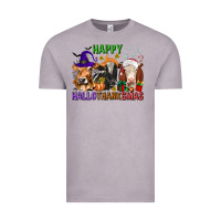 Vintage Zinc happy hallothanksmas with cow Vintage Tee - texasbilliewilder