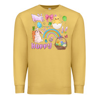 Antique Gold easter hoppy bunny Premium Sweatshirt - MaliasSmallBusiness