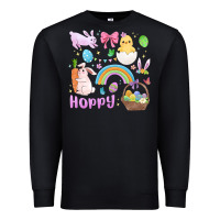Black easter hoppy bunny Premium Sweatshirt - MaliasSmallBusiness