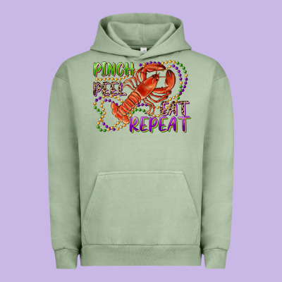 Pinch Peel Eat Repeat Crawfish Urban Hoodie Designed By Ranaportraitstore