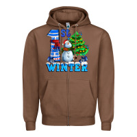 Chestnut first winter with snowman Zipper Hoodie - AdoDesignShop