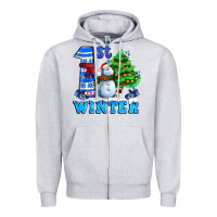 Heather Grey first winter with snowman Zipper Hoodie - AdoDesignShop