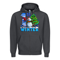 Smoke first winter with snowman Zipper Hoodie - AdoDesignShop