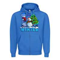 True Royal first winter with snowman Zipper Hoodie - AdoDesignShop