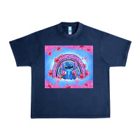Navy stitch rainbow Urban Heavy Tee - Zillion Design Studio