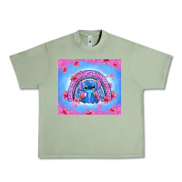 Oil Green stitch rainbow Urban Heavy Tee - Zillion Design Studio