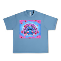 Pebble Blue stitch rainbow Urban Heavy Tee - Zillion Design Studio