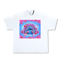 White stitch rainbow Urban Heavy Tee - Zillion Design Studio