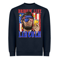 Navy drinking like lincoln Heavyweight Sweatshirt - texasbilliewilder