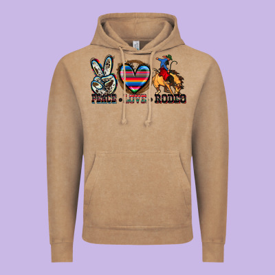 Peace Love Rodeo Vintage Hoodie Designed By Zillion Design Studio