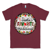Burgundy christmas santas favorite phlebotomist light Classic Tee - AdoDesignShop