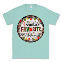 Seafoam christmas santas favorite phlebotomist light Classic Tee - AdoDesignShop