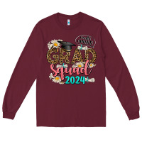 Burgundy grad squad 2024 Long Sleeve Tee - AdoDesignShop