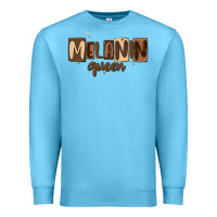 Ocean Blue melanin queen Premium Sweatshirt - MaliasSmallBusiness