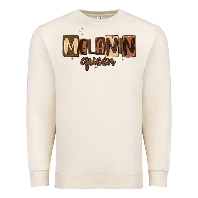 Melanin Queen Premium Sweatshirt by MaliasSmallBusiness | Teevron