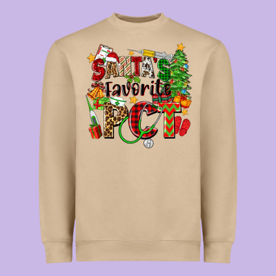 Santa's Favorite Pct Heavyweight Sweatshirt Designed By Zillion Design Studio