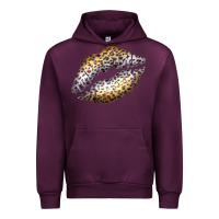 Mauve Wine Cheetah Lips Urban Hoodie - Bettercallsaul