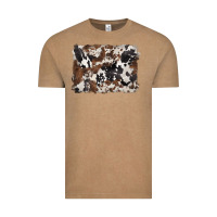 Vintage Coffee black and brown cowhide background Vintage Tee - BarkalooDesign