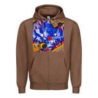 Chestnut 4th of july school bus seamless pattern Zipper Hoodie - BundleAndBundleShop