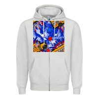 Dove Grey 4th of july school bus seamless pattern Zipper Hoodie - BundleAndBundleShop