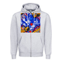Heather Grey 4th of july school bus seamless pattern Zipper Hoodie - BundleAndBundleShop