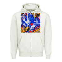 Oatmeal Heather 4th of july school bus seamless pattern Zipper Hoodie - BundleAndBundleShop