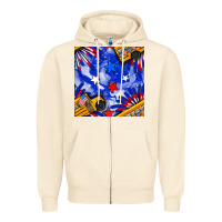 Sandshell 4th of july school bus seamless pattern Zipper Hoodie - BundleAndBundleShop