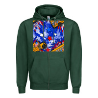 Sports Green 4th of july school bus seamless pattern Zipper Hoodie - BundleAndBundleShop