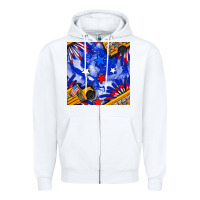 White 4th of july school bus seamless pattern Zipper Hoodie - BundleAndBundleShop