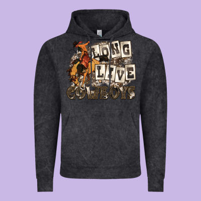 Long Live Cowboys Vintage Hoodie Designed By Zillion Design Studio