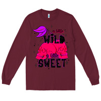Burgundy a little wild a little sweet Long Sleeve Tee - JahusDesignShop