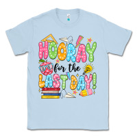 Dusty Blue hooray for the last day black Classic Tee - JahusDesignShop