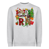 Heather Grey santa's favorite rn Heavyweight Sweatshirt - Zillion Design Studio