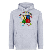 Heather Grey one puzzle bougie Heavyweight Hoodie - MaliasSmallBusiness