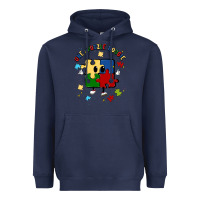 Navy one puzzle bougie Heavyweight Hoodie - MaliasSmallBusiness