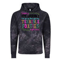 Cloud Black sorry im cranky im going through my terrible forti Vintage Hoodie - texasbilliewilder