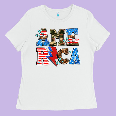 America With Heart Ladies Tee Designed By Adodesignshop