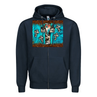 Navy bull skull cross tumbler Zipper Hoodie - JahusDesignShop