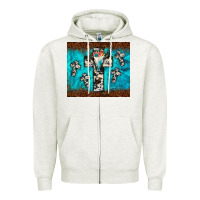 Oatmeal Heather bull skull cross tumbler Zipper Hoodie - JahusDesignShop